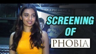 'Radhika Apte At The Screening Of Phobia | Psychological Thriller | Movie 2016'