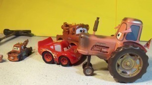 'The Pixar Cars Movie Tractor Scene Re Enactment with Mater and Lightning McQueen TheTractor'