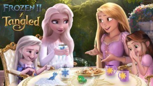 'Frozen 2 & Tangled: Elsa and Rapunzel in the future! Their children play together